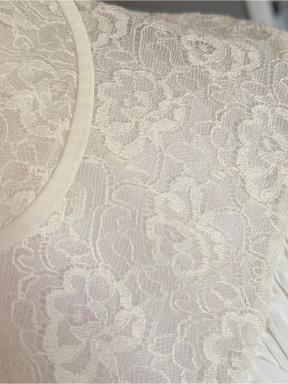 Vintage Unique Rare Double Layer Ivory Lingerie Peignoir Robe Nightgown OS - Picture 9 of 16